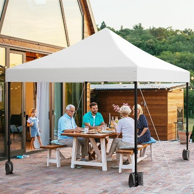 10x10 Ft Pop Up Gazebo Canopy Tent,Portable & Lightweight Folding Design Coated UV Block Top Pop Up Shade for Beach, Camping, Weddings, Parties