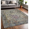 2' X 3' Gray Blue And Purple Area Rug - 2 of 4
