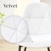 Hyleory Modern Upholstered Velvet Dining Chairs Set of 2 with Metal Legs and High Back, for Kitchen and Dining Room, Easy to Assemble and Clean - 3 of 4