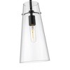 Kira Modern One-Light Pendant - 6.5" Clear Glass & Steel, Dimmable, Dry Rated - 4 of 4