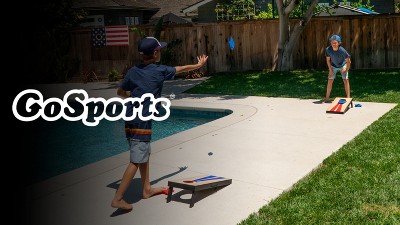 GoSports Junior Size Red and Blue Cornhole Game Set with 6 Bean Bags