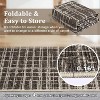 Washable Modern Striped Area Rug with Non-Slip Backing, Stain Resistant, Low Pile Soft Touch Carpet, Folding Floor Cover for Bedroom and Apartment. - 4 of 4