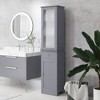 kleankin Tall Bathroom Cabinet, Narrow Bathroom Storage Cabinet with Acrylic Door, Drawer and Shelves - 2 of 4