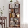CIPACHO Dark Red 6 Tier L-Shaped Corner Bookcase - Wooden Open Shelf with Anti-Drop & Anti-Tipping (Multi-Room Home Office) - 2 of 4