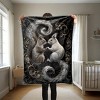 Two Squirrels Pattern Four Seasons Car Mother and Youngsters Nap Blanket Flannel Blanket, Christmas Gift. - 3 of 4