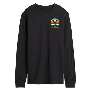 Men's - Yellowstone - Y Brand Blanket Left Chest Long Sleeve Graphic T-Shirt - 1 of 4