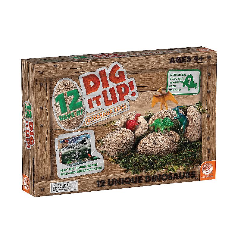 MindWare Countdown Calendar: 12 Days of Dig It Up! Dinosaur Discovery Eggs - 12 dig Projects to Excavate, 1 of 5