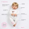 Paradise Galleries "Molly & Fluffy" Soft Baby Doll.  17" weighted baby doll comes with 8 Accessories.  Age 3+ - 4 of 4