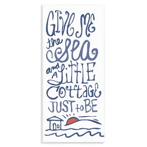 Stupell Industries Sea & Cottage Beach Life Calligraphy, 7" x 17" - 1 of 4
