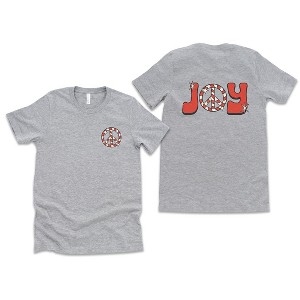 Simply Sage Market Women's Joy Peace Sign Front and Back Short Sleeve Graphic Tee - 1 of 4