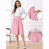 INSPIRE CHIC Women's High Waist A-Line Pocket Flare Pleated Midi Skirt - 2 of 4