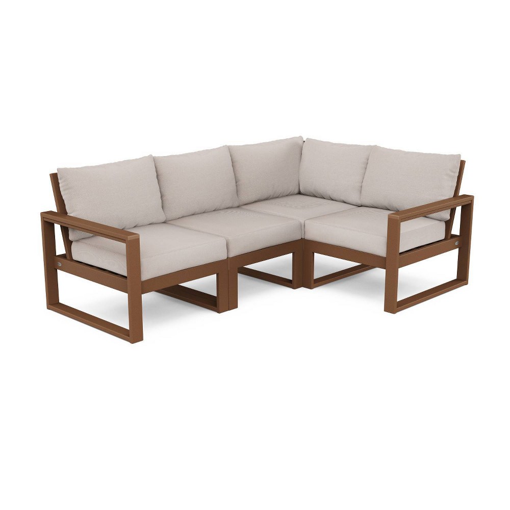 Photos - Garden Furniture POLYWOOD 4pc EDGE Modular Deep Seating Outdoor Patio Sectional Sofa Furnit