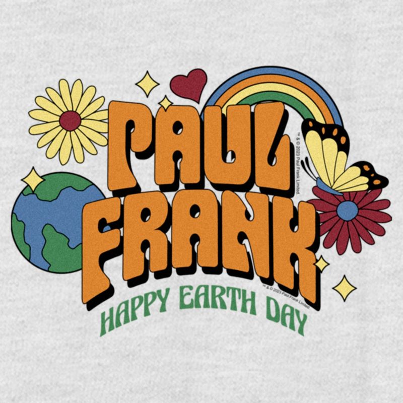 Women's Paul Frank Vintage Happy Earth Day Racerback Tank Top, 2 of 5