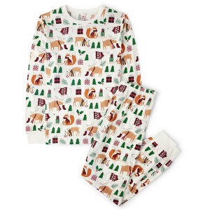 The Children's Place Adult Matching Family Christmas Long Sleeve Animal Cotton Pajamas - 1 of 4