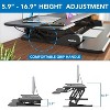 Mount-It! Large Standing Desk Converter with 47" Desktop, Black - 4 of 4