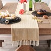 Design Imports  Handloomed  Chevron Jacquard Fringe Table Runner, Honey Gold, 15X72" - 3 of 4