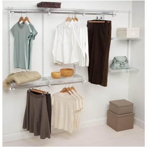 Rubbermaid Configurations 4 8 Feet Custom Diy Closet Organizer Kit White Target