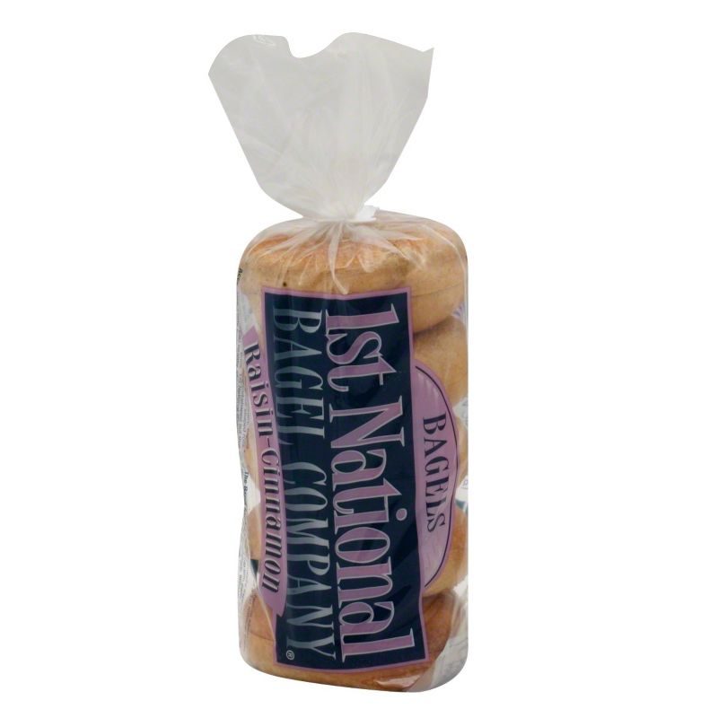 1st National Cinnamon Raisin Bagels - 5ct, 1 of 3