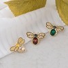 Anna-Kaci Bee Brooch Pin for Women Zircon Animal Brooches Crystal Honeybee Bumblebee Lapel Pins - 4 of 4