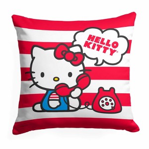 Sanrio Hello Kitty Retro Chat Throw Pillow 18x18 Inches - 1 of 4