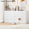 63'' Wooden Dresser for Bedroom with USB Power Outlet, Modern Large Chest of Drawers, Storage Organizer for Living Room, Closet, Hallway, or Office - 3 of 4