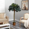Sago Palm Tree 6Ft - Artificial Silk Tropical Plant with Decorative Pot - Home Office Decor - 4 of 4
