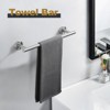 WOWOW 36 in. Stainless Steel Wall Mounted Single Towel Bar in Brushed Nickel - 2 of 4