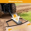 66" Driveway Drag Steel Drag Harrow with Pin-Style Hitch, Adjustable Bars, Tow Behind Grader Black - 2 of 4