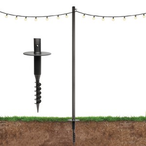 Excello Global Products V2 Light Pole 1 Pack (Yard Mount) - 1 of 4