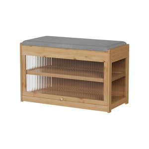 7 Pair Shoe Storage Bench - 1 of 4