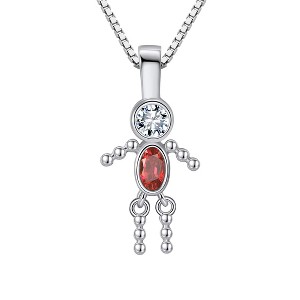 Little Girl or Boy Baby Birthstone Pendant Necklace for Mom or Grandma Ginger Lyne Collection - 1 of 4