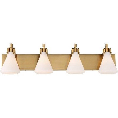 Stiffel Cindy 33" Wide Warm Brass 4-Light Bath Light
