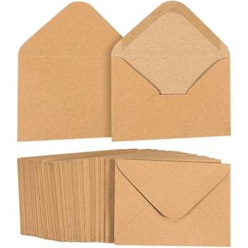 Gift Card Envelopes - 100-Count Mini Envelopes, Red Paper Business Card Envelopes, Bulk Tiny Envelope Pockets for Small Note Cards, Red 4 x 2.7