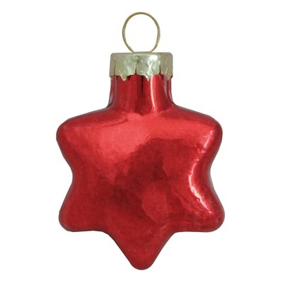 Northlight 56ct Shiny Red Star Glass Christmas Ornaments 1.75" (45mm)