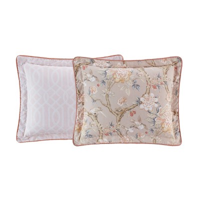 King Pink Cotton Reversible Comforter Set with Trim