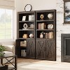 68.7" Tall 5-Shelf Bookcase with Storage Cabinet, Rustic Farmhouse Wooden Bookshelf with Doors, Freestanding 5-Tier Display Cabinet - 4 of 4