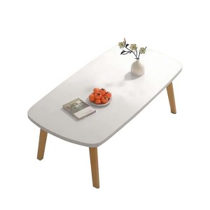 Foldable Coffee Table, 31.50 * 19.68 * 17.32Inch Folding Floor Table, Minimalist Display Wooden Floor Desk - 1 of 4