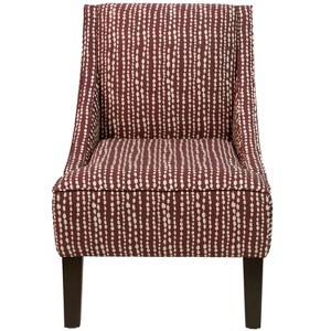 Swoop Arm Chair - L-e Dot Holiday Red Oga - Skyline Furniture