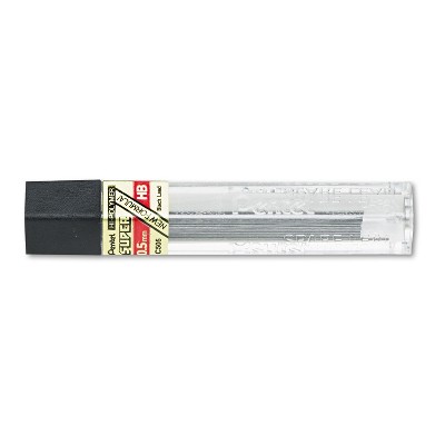 Pentel Super Hi-Polymer Lead Refills 0.5mm HB Black 12 Leads/Tube C505HB