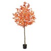 Nearly Natural 6-ft Autumn Maple Artificial Tree - 2 of 4