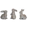 Rustic Rabbit Figurines 3.75" Stone Powder – Set of 6 Designs by Melrose - 2 of 3