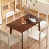 HOMCOM Mid-Century Modern Dining Table for 4, 47.2" Rectangle Kitchen Table with Wood Veneer Top and Rubber Wood Frame for Dining Room - 3 of 4