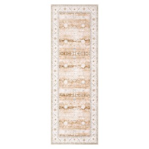COZONY Floral Area Rug for Living Room,Soft Non Slip Bedroom Mat Non Skid Extra Large Distressed Vintage Floor Carpet Low Pile for Dining Room - 1 of 4