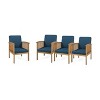 Christopher Knight Home Casa Outdoor Acacia Wood Club Chairs with Cushions (Set of 4) - 2 of 4