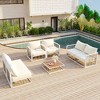 YOOCOZZ Metal 7-Piece Patio Sectional Sofa Set with Coffee Table and Thick Cushions - 2 of 4