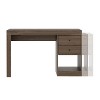 Okak 47.5IN Modern Expandable Home Office Desk, Computer Desk with 2 Drawers and 1 Shelf, Writing Desk for Reading Room, Study - 2 of 4