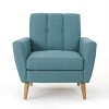 GDFStudio Angelina Mid-Century Fabric Button Tufted Club Chair with Channel Stitching - 2 of 4