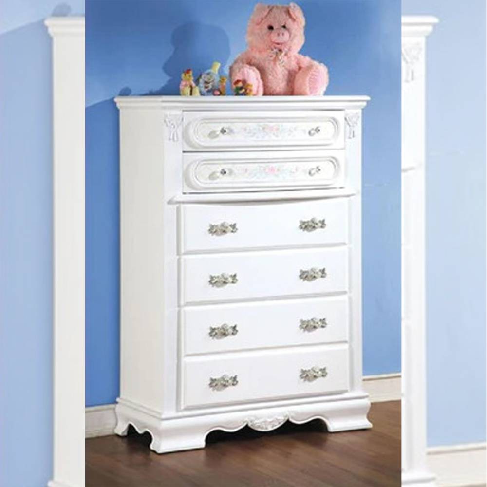 Photos - Wardrobe 36" Flora Decorative Storage Drawer White Finish - Acme Furniture