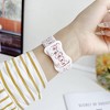 HTUTWOO Bowknot Apple Watch Strap, Sport Silicone Band 38/40/41/42/44/45/49mm, Adjustable Wristband for iWatch Series 10 9 8 7 6 5 4 3 2 1 Ultra SE - 3 of 4