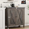 Farmhouse Sideboard Buffet Cabinet,Modern Kitchen Coffee Bar Cabinet with 2 Doors and Adjustable Shelves - 3 of 4